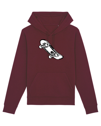 Skateboard Black and White Burgundy