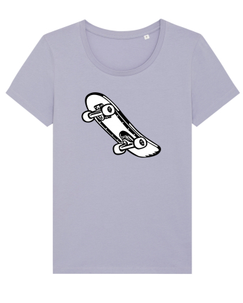 Skateboard Black and White Lavender