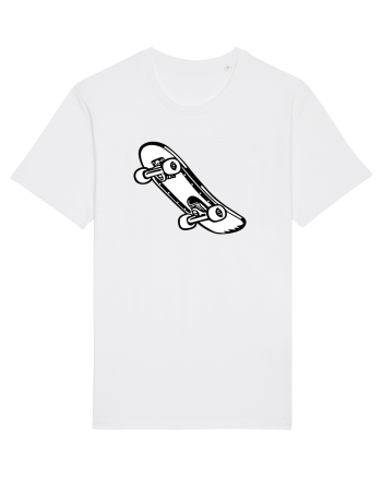 Skateboard Black and White White