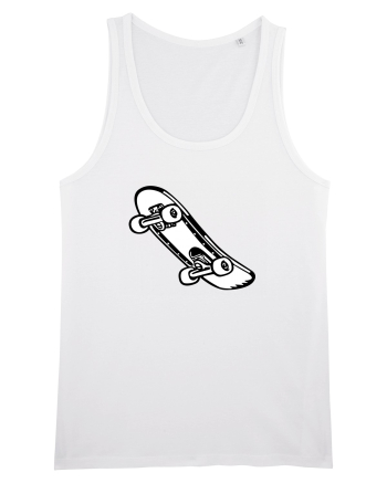 Skateboard Black and White White