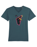 Street Skater Retro Tricou mânecă scurtă guler V Bărbat Presenter