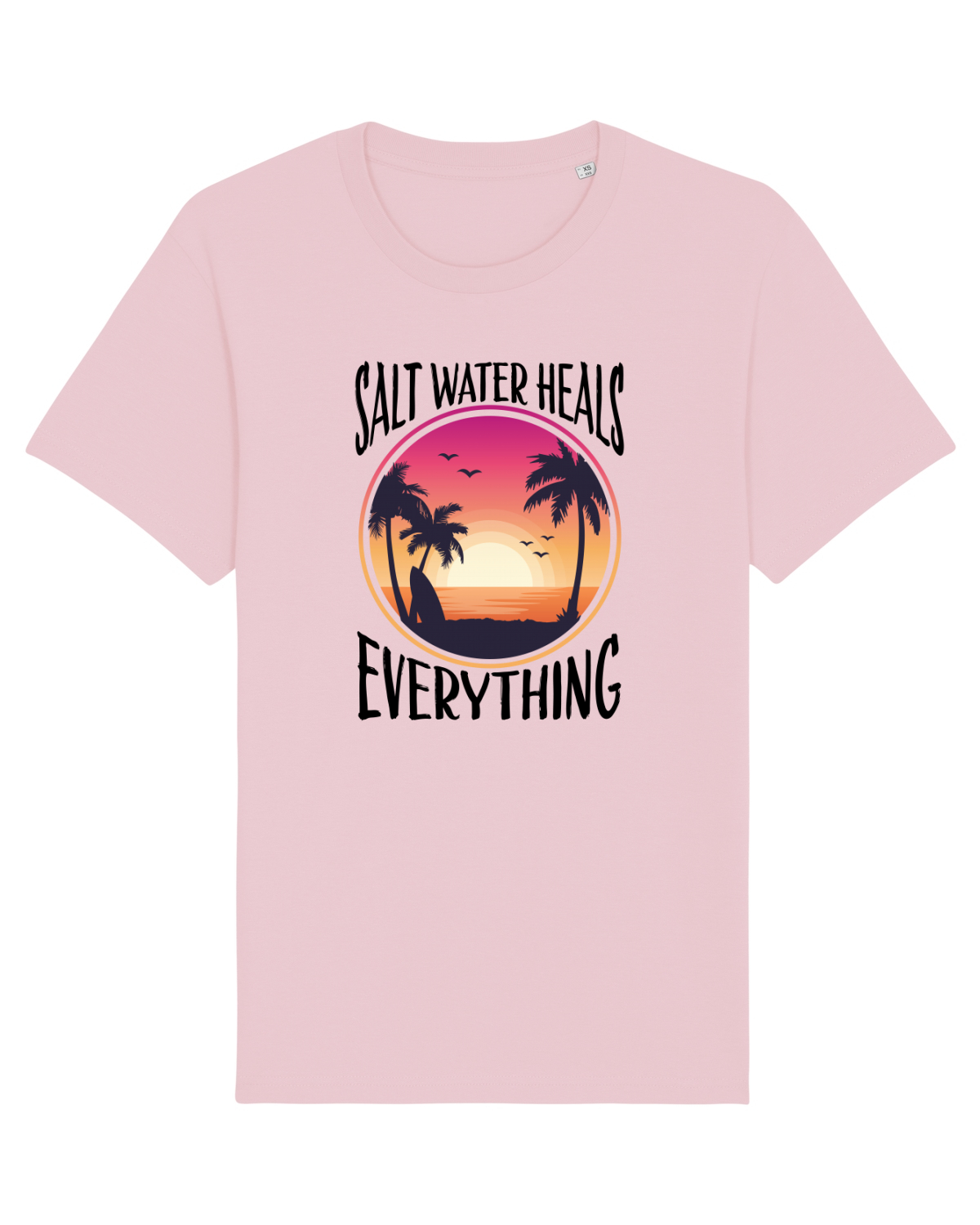 Tricou mânecă scurtă Unisex Rocker Cotton Pink
