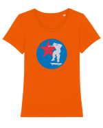 Skater Star Tricou mânecă scurtă guler larg fitted Damă Expresser