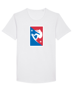 Skater Stars Logo Tricou mânecă scurtă guler larg Bărbat Skater