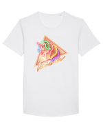 Neon Unicorn Sign Tricou mânecă scurtă guler larg Bărbat Skater