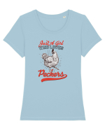 Just a Girl Tricou mânecă scurtă guler larg fitted Damă Expresser