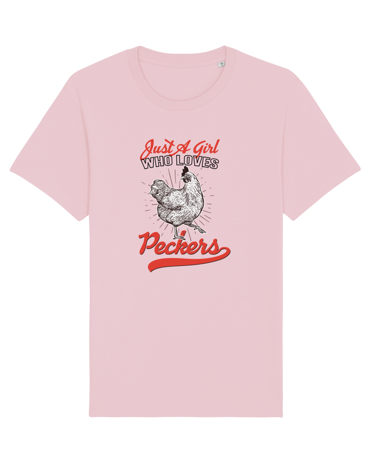 Tricou mânecă scurtă Unisex Rocker Cotton Pink