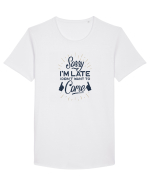 Sorry I'm Late Tricou mânecă scurtă guler larg Bărbat Skater