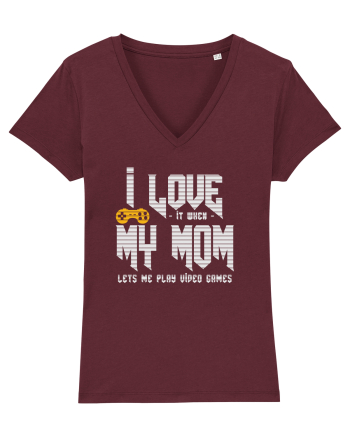 I love Mom Burgundy