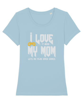 I love Mom Sky Blue