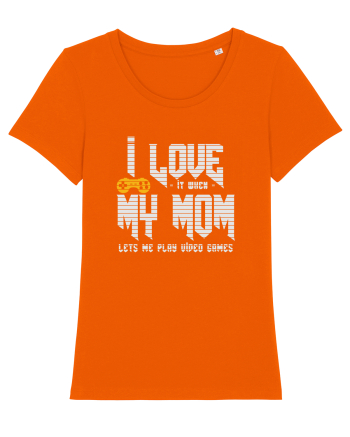 I love Mom Bright Orange
