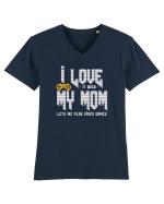I love Mom Tricou mânecă scurtă guler V Bărbat Presenter