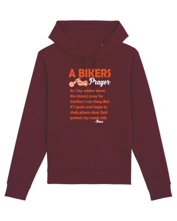 A biker Prayer Burgundy