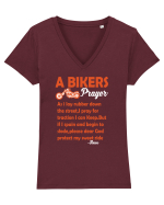A biker Prayer Tricou mânecă scurtă guler V Damă Evoker