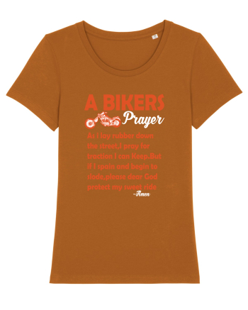 A biker Prayer Roasted Orange