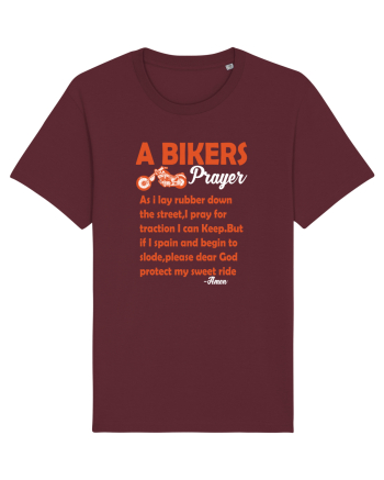 A biker Prayer Burgundy