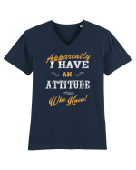 Attitude Puns Tricou mânecă scurtă guler V Bărbat Presenter