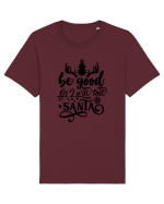 Be Good or I will text Santa Tricou mânecă scurtă Unisex Rocker