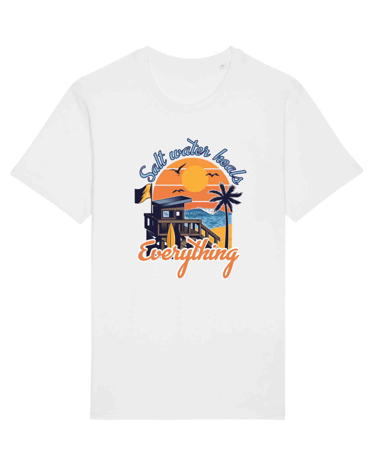 Tricou mânecă scurtă Unisex Rocker White