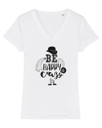 Be happy and Crazy White