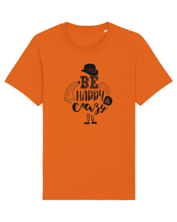 Be happy and Crazy Bright Orange