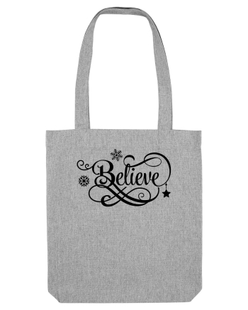Believe Black Heather Grey