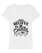 Believe in Sant Tricou mânecă scurtă guler V Damă Evoker