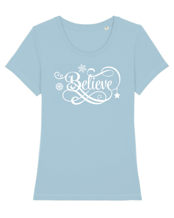 Believe White Sky Blue