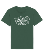 Believe White Tricou mânecă scurtă Unisex Rocker
