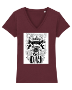 Today is always the best day Black Tricou mânecă scurtă guler V Damă Evoker