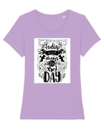 Today is always the best day Black Tricou mânecă scurtă guler larg fitted Damă Expresser