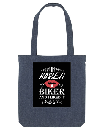 I kissed a biker white Midnight Blue