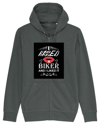 I kissed a biker white Anthracite