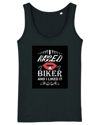I kissed a biker white Black