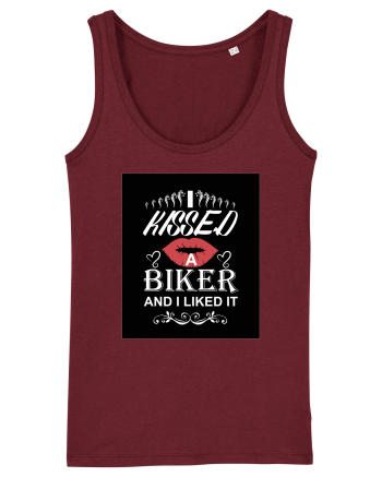 I kissed a biker white Burgundy