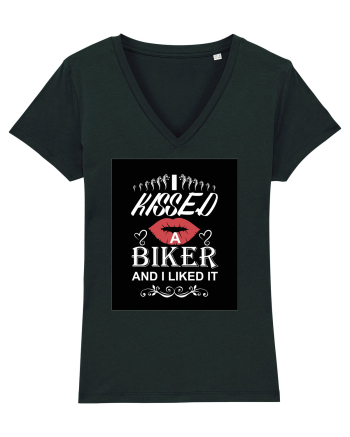 I kissed a biker white Black