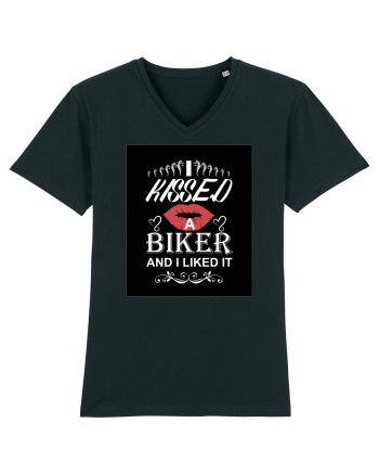 I kissed a biker white Black