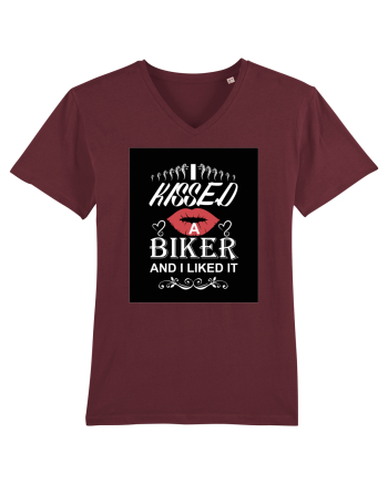 I kissed a biker white Burgundy