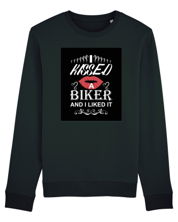 I kissed a biker white Black