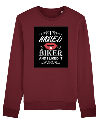 I kissed a biker white Burgundy