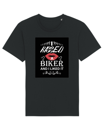 I kissed a biker white Black