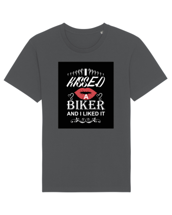 I kissed a biker white Anthracite