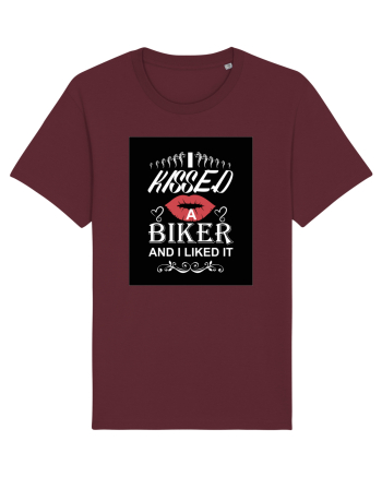I kissed a biker white Burgundy