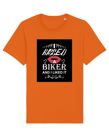 I kissed a biker white Bright Orange