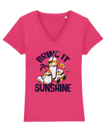 Bring it Sunshine Vara Tricou mânecă scurtă guler V Damă Evoker