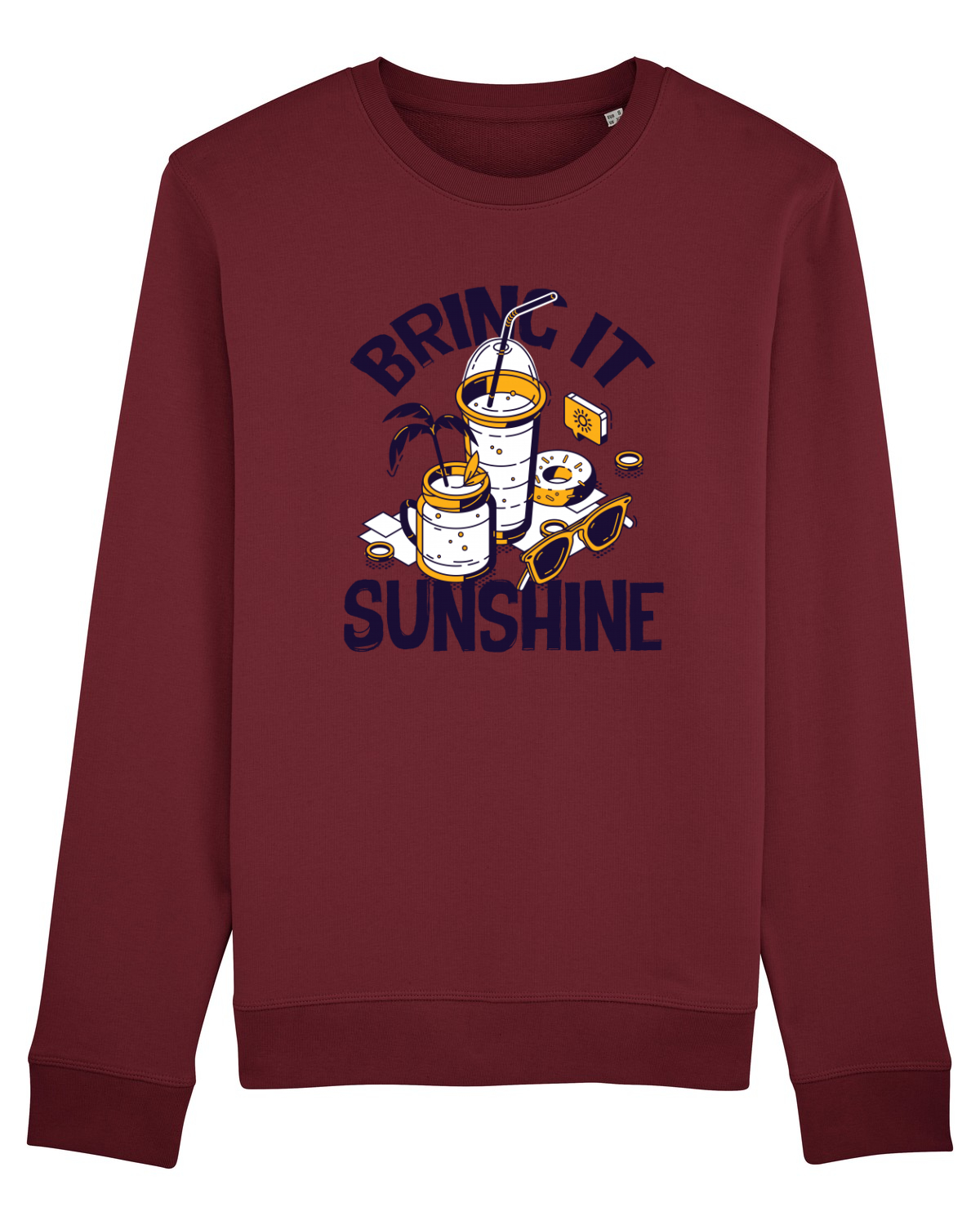 Bluză mânecă lungă Unisex Rise Burgundy