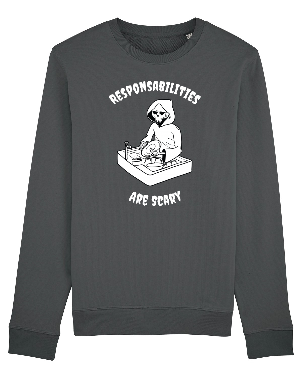 Bluză mânecă lungă Unisex Rise Anthracite