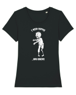 Zombie fara Cafea Tricou mânecă scurtă guler larg fitted Damă Expresser