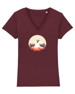 late night  Tricou mânecă scurtă guler V Damă Evoker