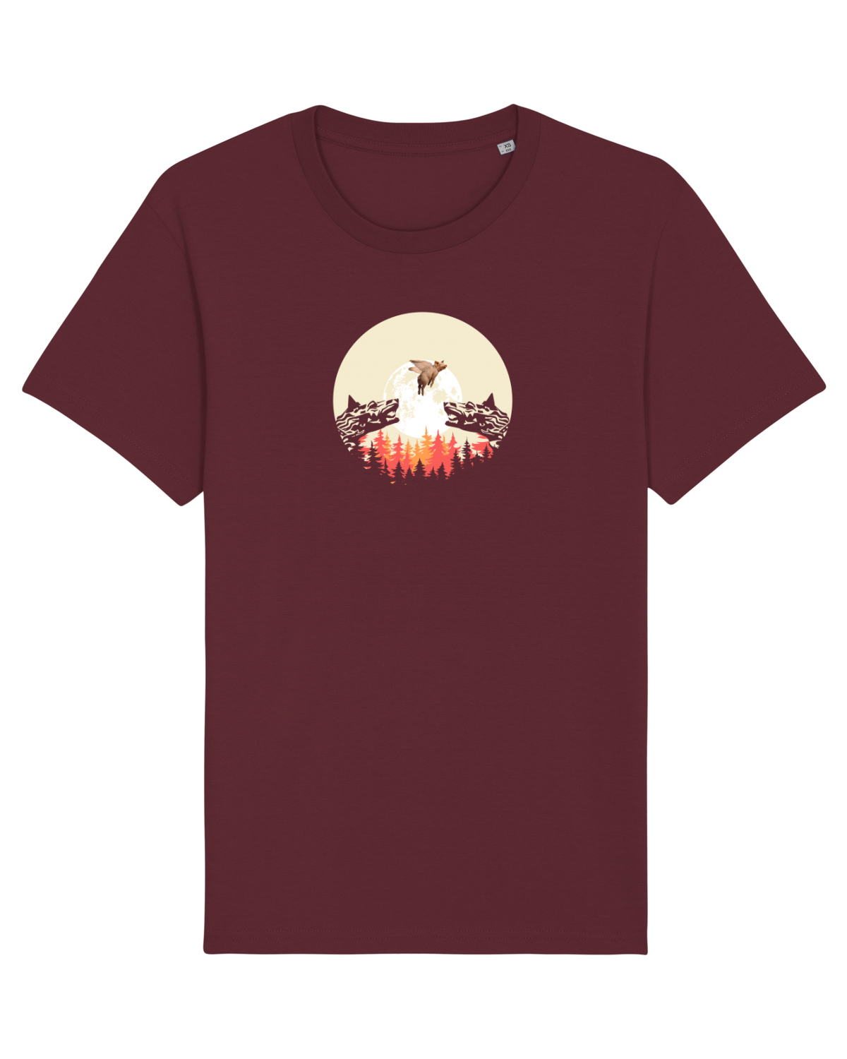 Tricou mânecă scurtă Unisex Rocker Burgundy